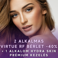 2 alkalmas Virtue RF bérlet -40% + ajándék Hydra Skin Prémium kezelés